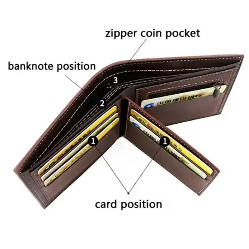 LVE6 Top Quality Wallets Men Money Bag Mini Purse Male Vintage