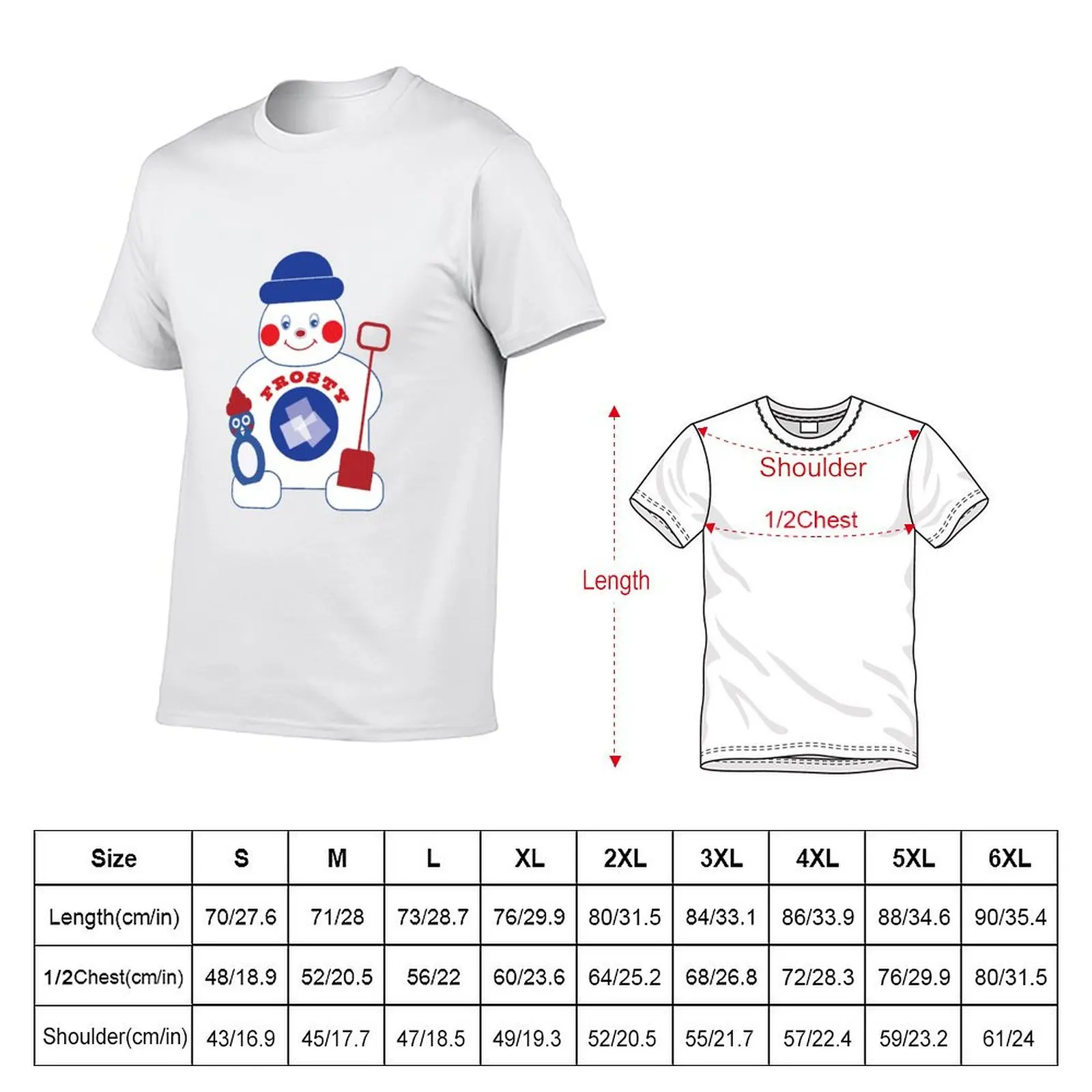Mr Frosty and penguin Christmas T-Shirt Relaxed Casual Short Sleeve Tee
