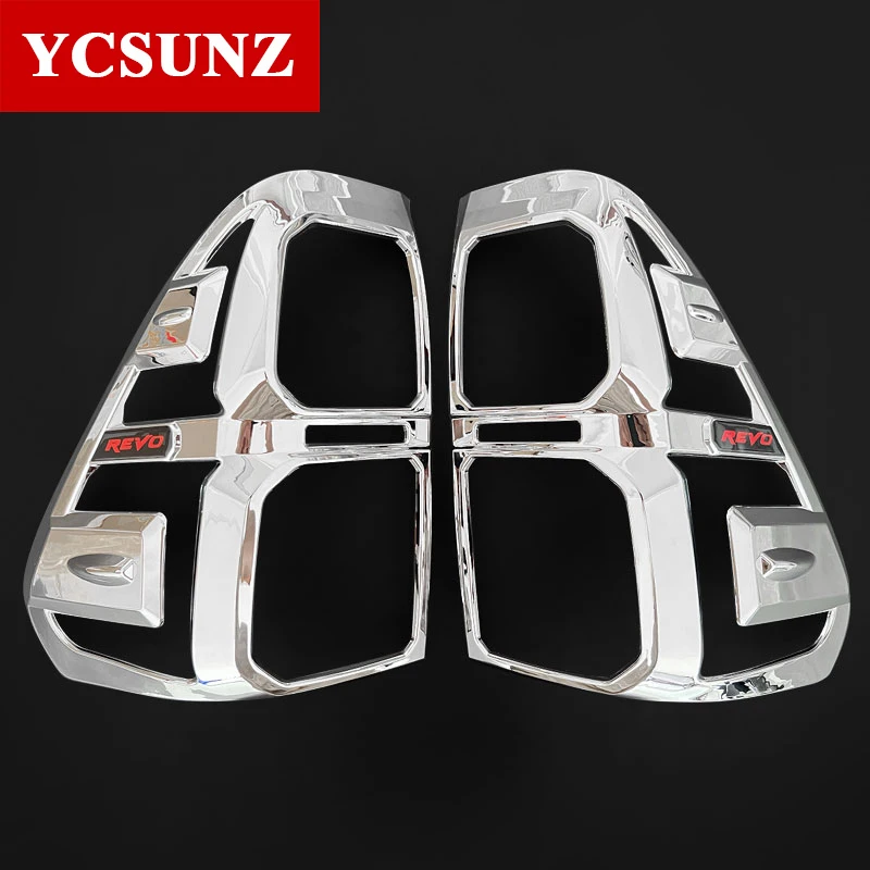 ABS Tail Lights Cover Protector For Toyota Hilux Revo Rocco 2016 2017 2018 2019 2020 2021 4X2 Car Exterior Accessories