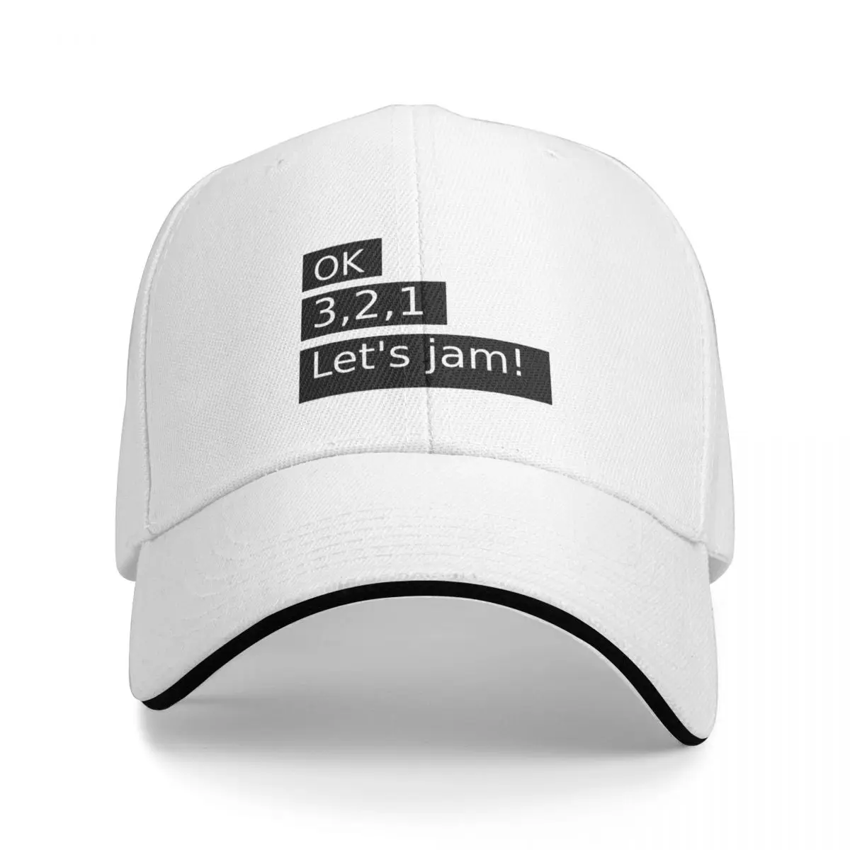 OK 3 2 1 LETS JAM Baseball Cap Icon Beach Man Women's