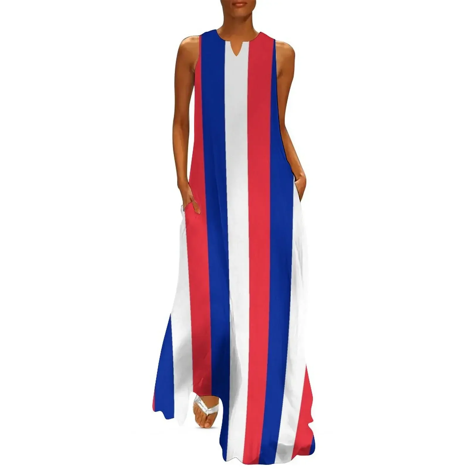 

France French Flag Long Dress Woman clothing Women's summer dress luxury dresses Dress