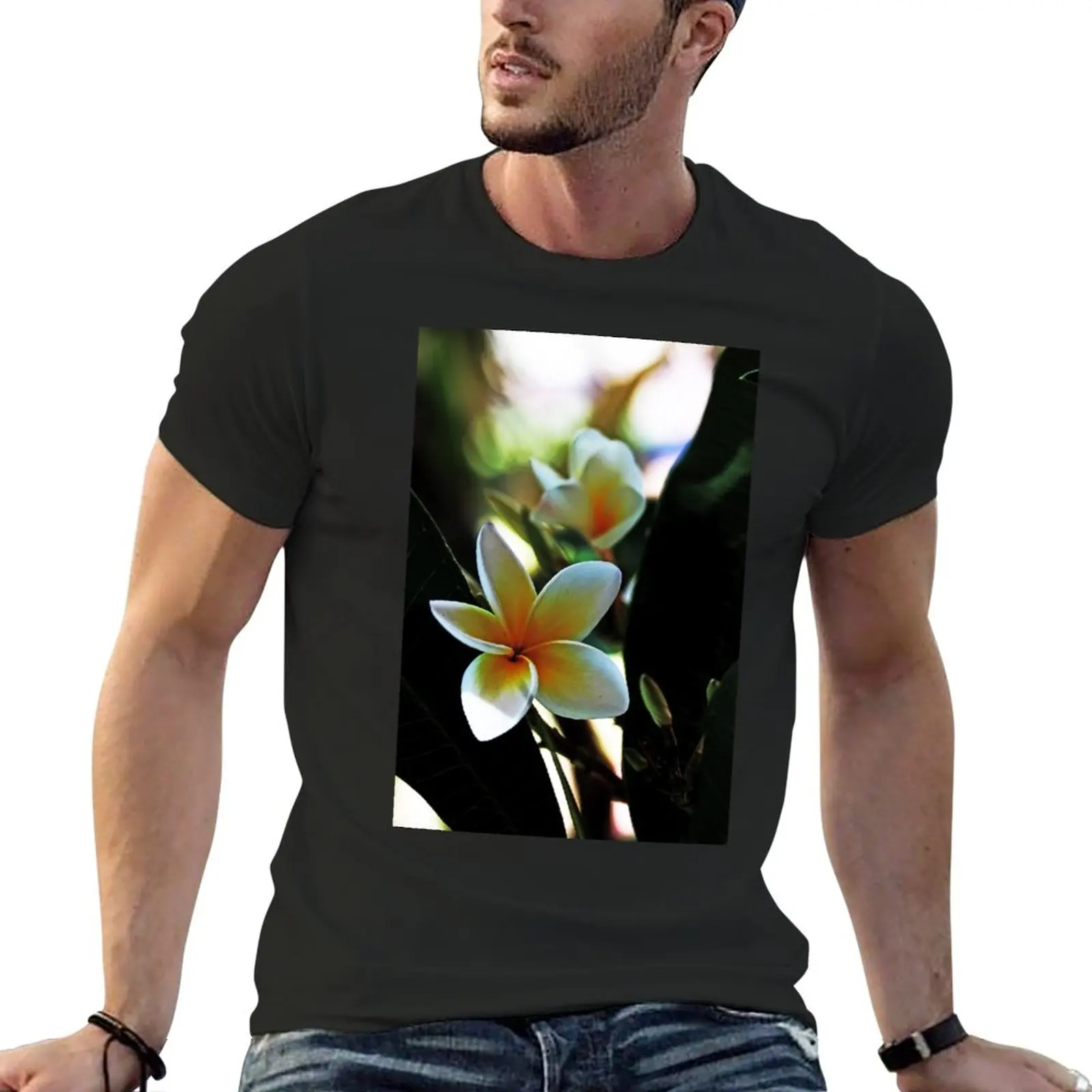 Frangipani #3 T-Shirt black t shirt kawaii clothes mens t shirts