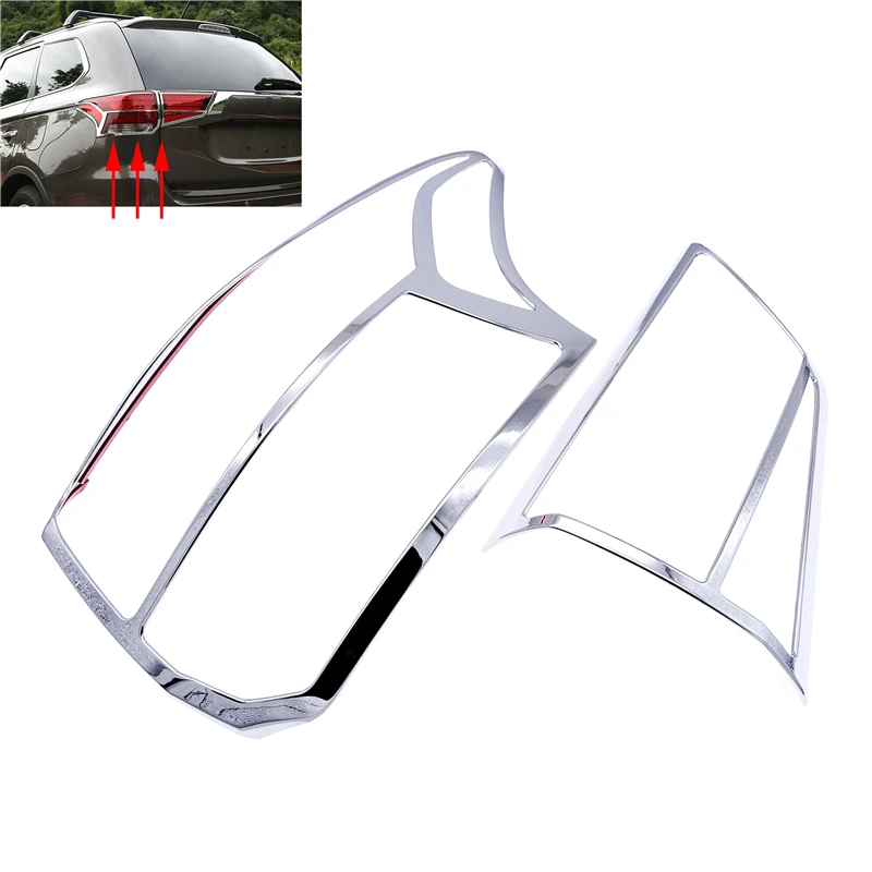 

4pcs Car Rear Light Protector Trim for Mitsubishi Outlander 2016-2019 Auto Tail Lamp Decoration Frame Cover Car Light Parts