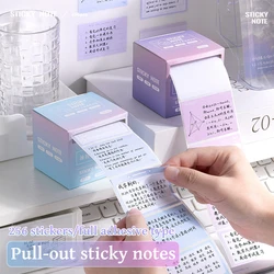 100Pcs Pull-type Colored Sticky Notes Students Fully Adhesive Index Label Note Paper Stickers School Office Supplies Stationery