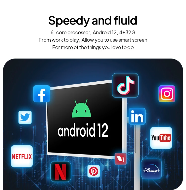 ELC SW3295T 32 pollici RK3588 sistema Android 12 incell Touch screen android TV con batteria stand