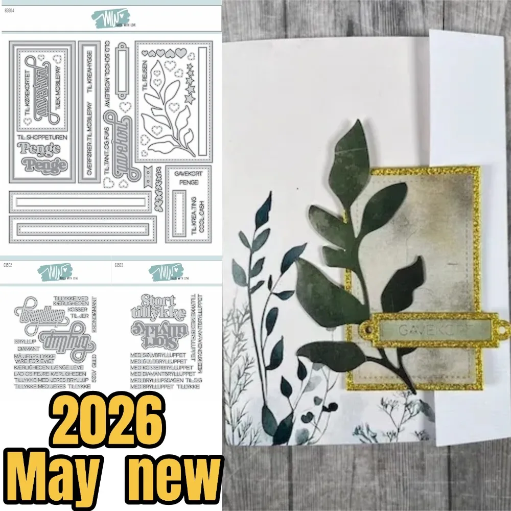2026 Mai Neue Metall-Stanzformen für DIY Scrapbooking Bastelarbeiten Schablonen Fotoalbum-Vorlage Handgemachte Dekoration