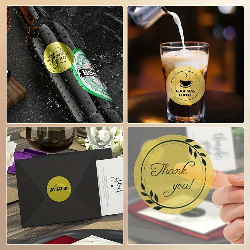 الملصقات الحرارية الدائرية الملونة مناسبة للاستخدام المنزلي والمكتبي، وملصقات العناوين، وبريد الملابس، وما إلى ذلك