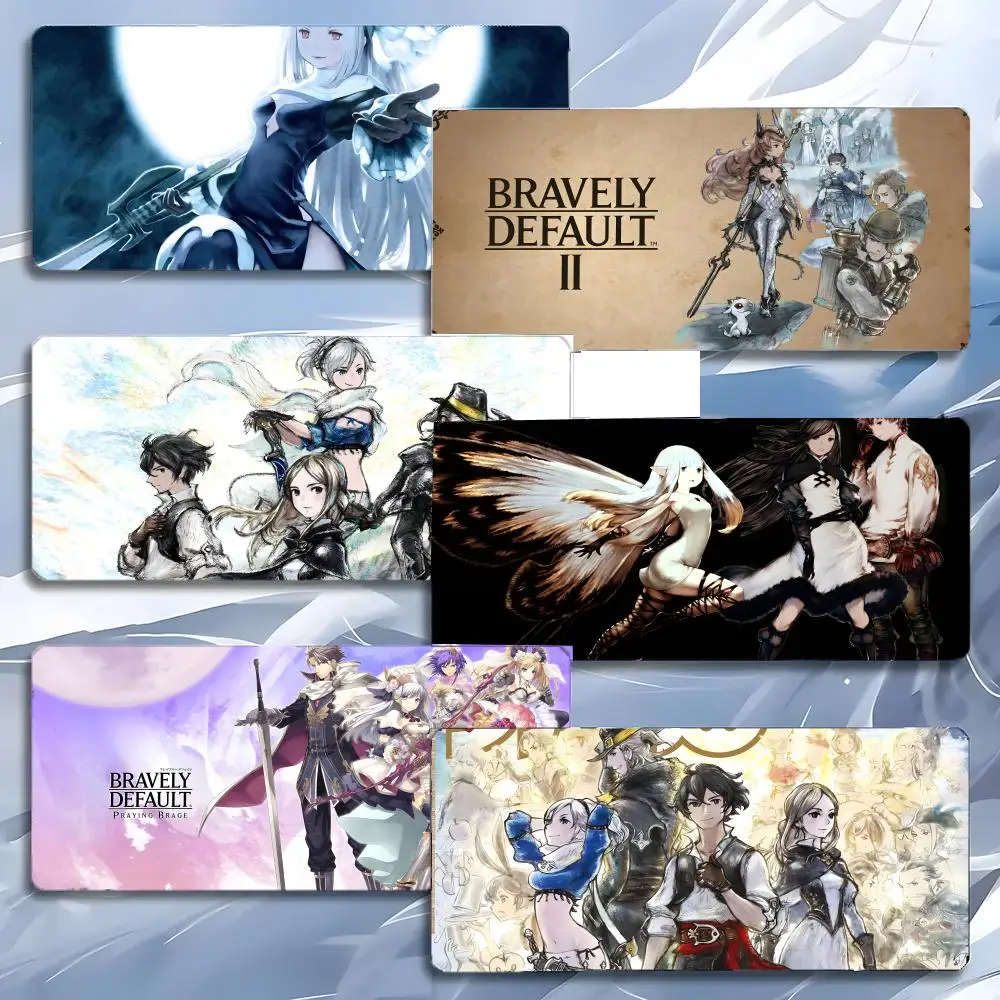 Alfombrilla de ratón clásica para juegos B-Bravely Default, alfombrilla de ratón grande para juegos LockEdge, alfombrilla gruesa para mesa de PC
