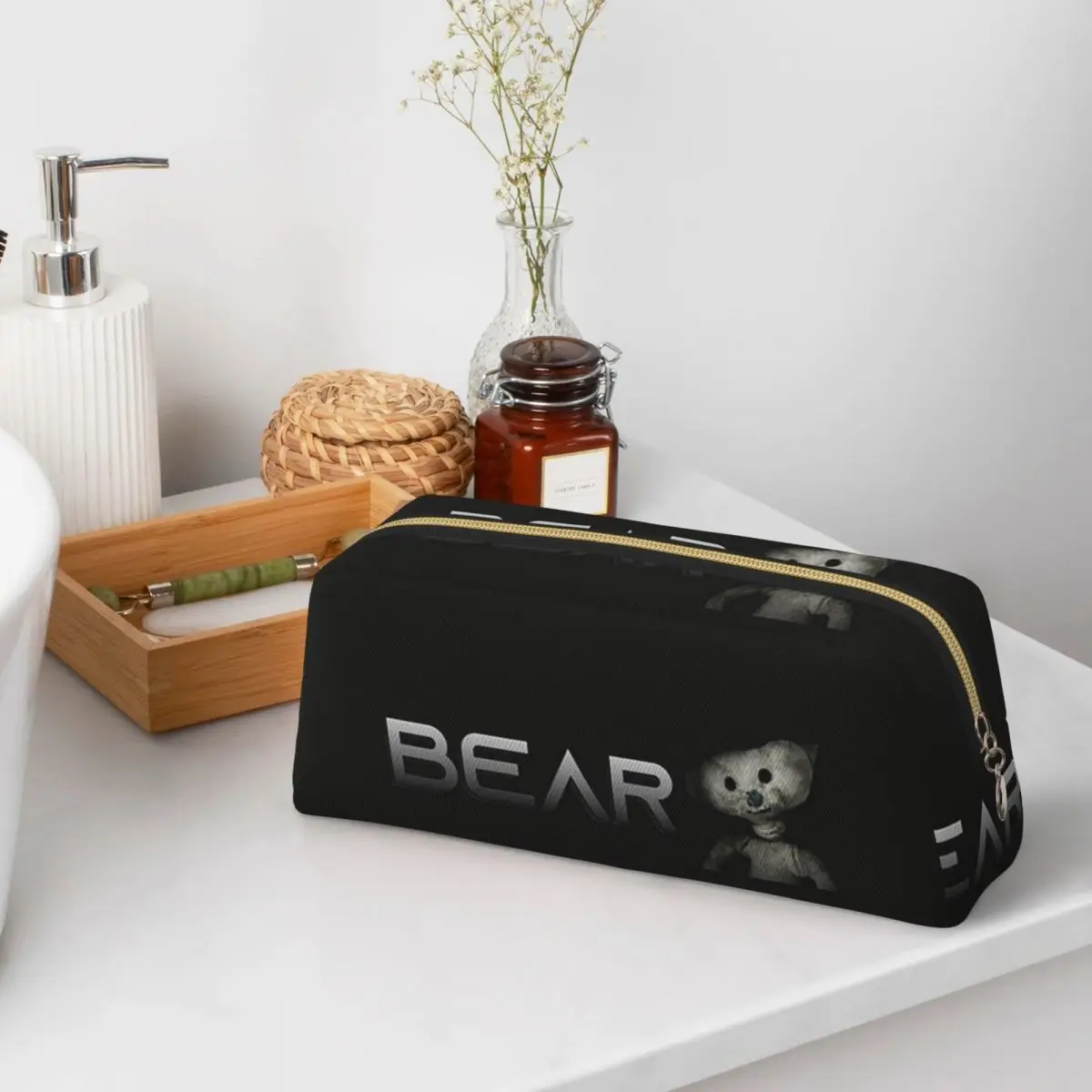 

Bear Alpha Pencil Cases for Student School Pen Box Pencil Bag Large Storage Pencil Pouch Storage Stationery Supplies