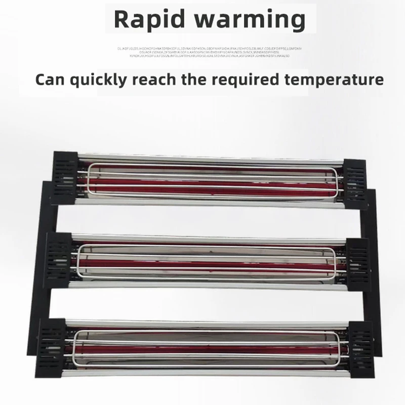 3KW Car Repair Paint Baking Lamp Three Tube Baking Lamp Car Paint Curing Lamp Infrared Baking Lamp Shortwave Heating Baking Lamp