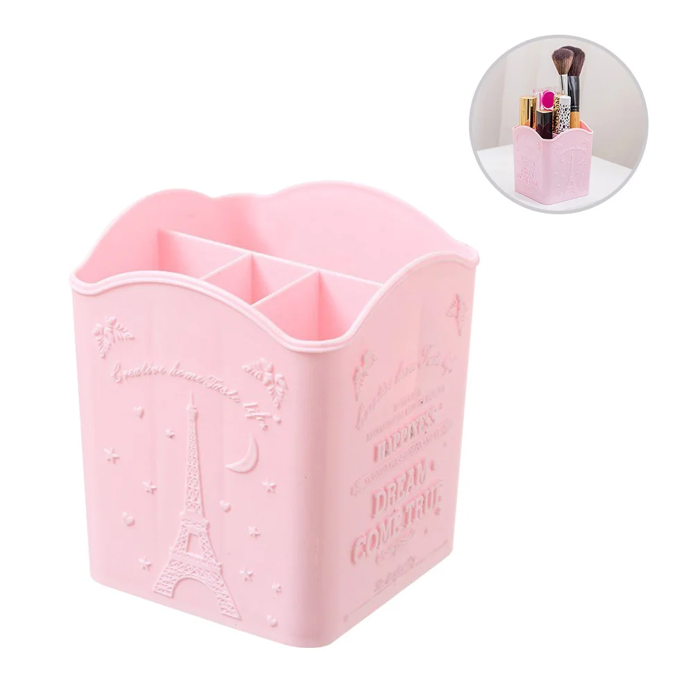 

4-Slot Multifunctional Storage Box for Desktop Organizer Pen Holder Brush Stationery Nail Art Jewelry Display Case