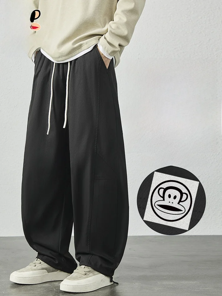 

Мужские повседневные брюки Paul Frank Large-Mouth Monkey Bla Wide-Leg Knife-ape, свободные, прямые, весна-осень