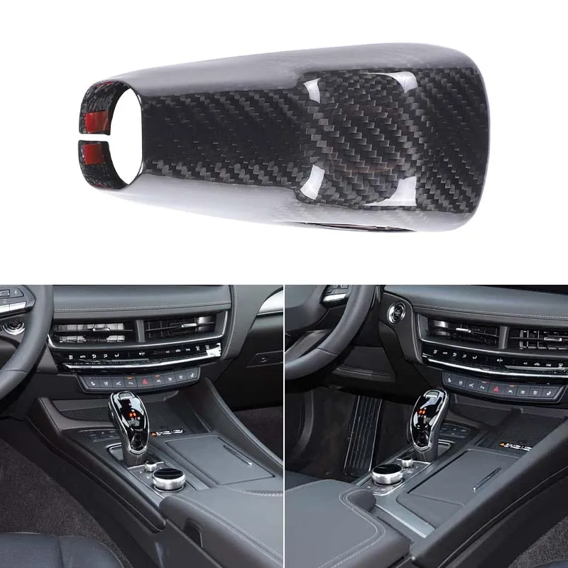 

1Pcs Real carbon fiber For Cadillac CT5 2020-2025 Buick GL8 2020-2023 car gear hood sticker car interior protection accessories