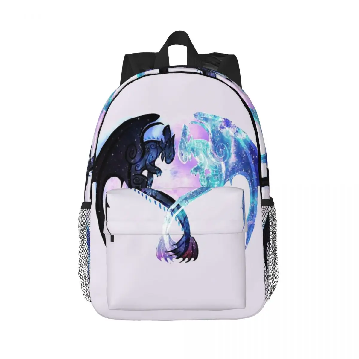 Dragon Heart Toothless And Light Fury Printed Lightweight Casual Schoolbag For School, Outdoor, Shopping, Office 15inch