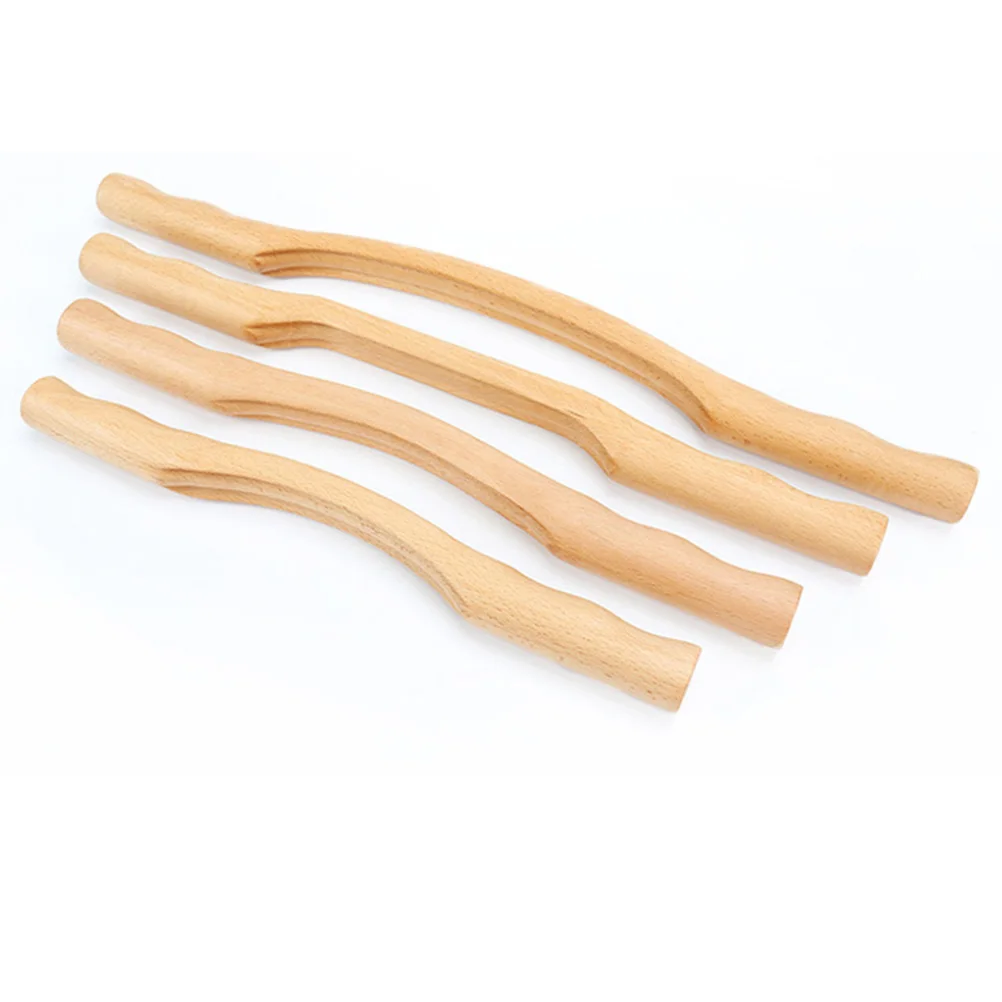 

Wooden Scraping Stick for Muscle Massage Foot Massager Ergonomic Design Durable Use Body Care Tool Wool Roller