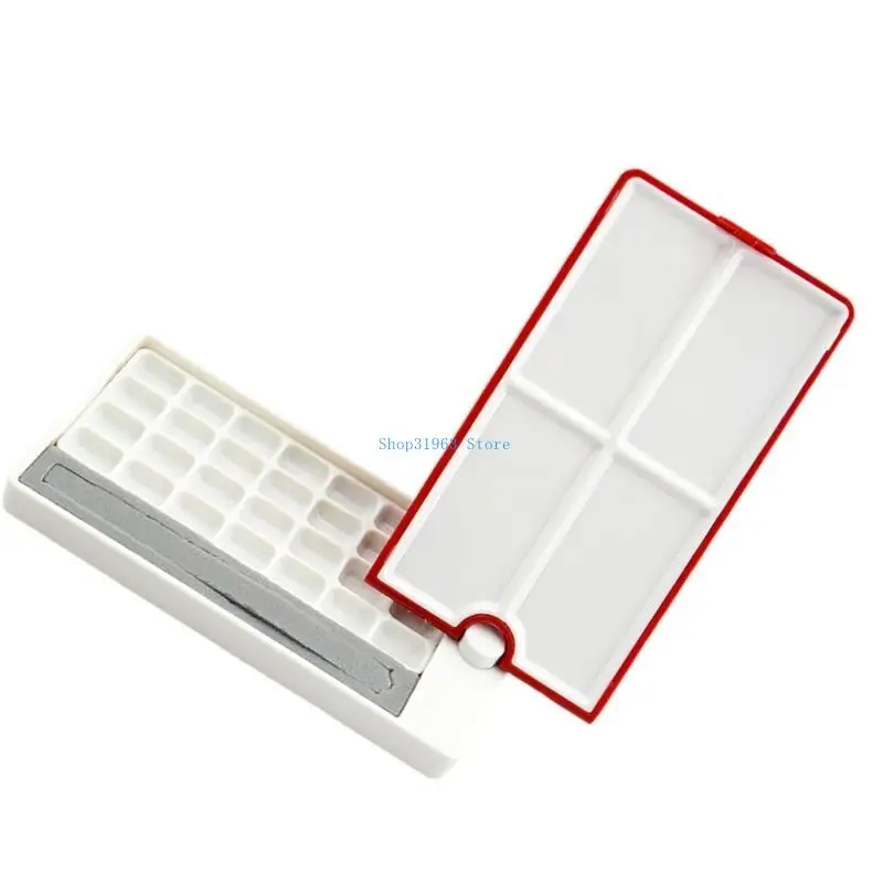 

L4MA Empty Watercolor Palette Roating Empty Watercolor Half Pans for Oil Painting