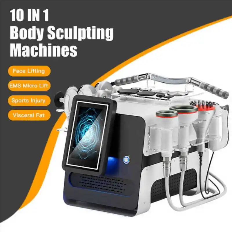 10 in 1 Body Sculpt Perdita di peso veloce Rimozione della cellulite Body Sculpting 448k Cet Ret EMS Dispositivo di cavitazione sottovuoto