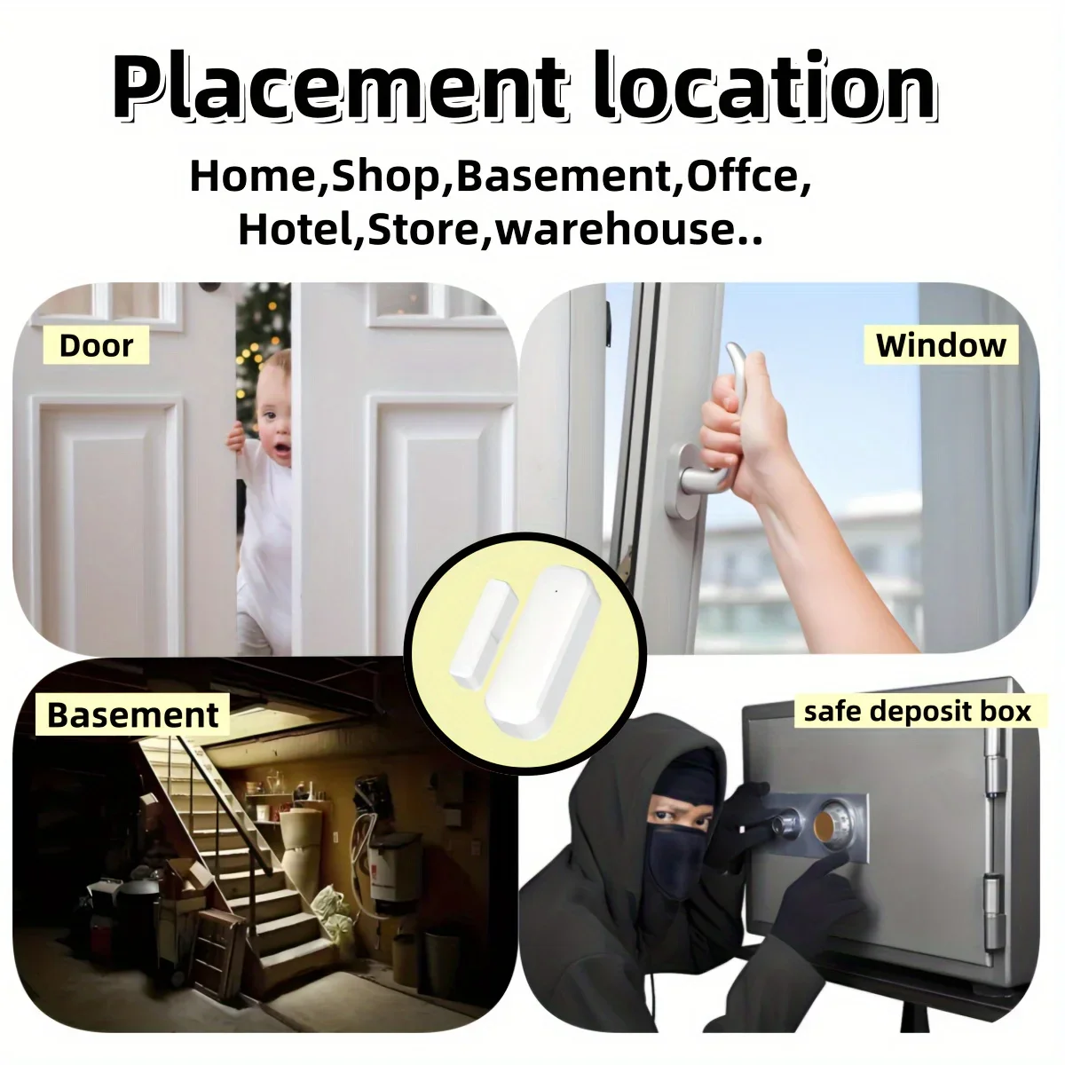 Il rilevatore di allarme per porte Tuya Zigbee con finestra magnetica aperta e chiusa funziona con l'APP Smart Life Alexa Google Need Zigbee Gateway