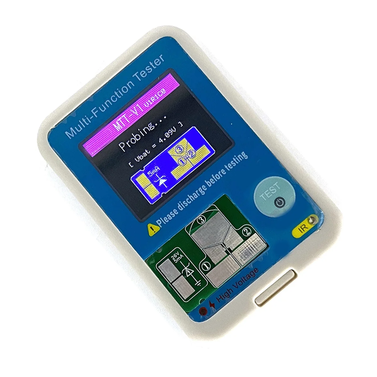 MTT-V1 High Precision Transistor Tester Multimeter for Diode Triode MOS/PNP/NPN Capacitor Resistor Transistor