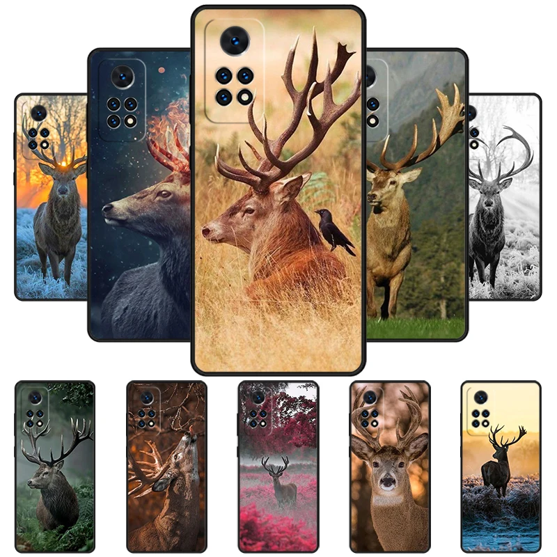 STUNNING DEER Animal Phone Case For Redmi Note 11 EPro 11S 10T 9S Promax 8 Pro Xiaomi Mi 11 12X 12S Ultra Cover