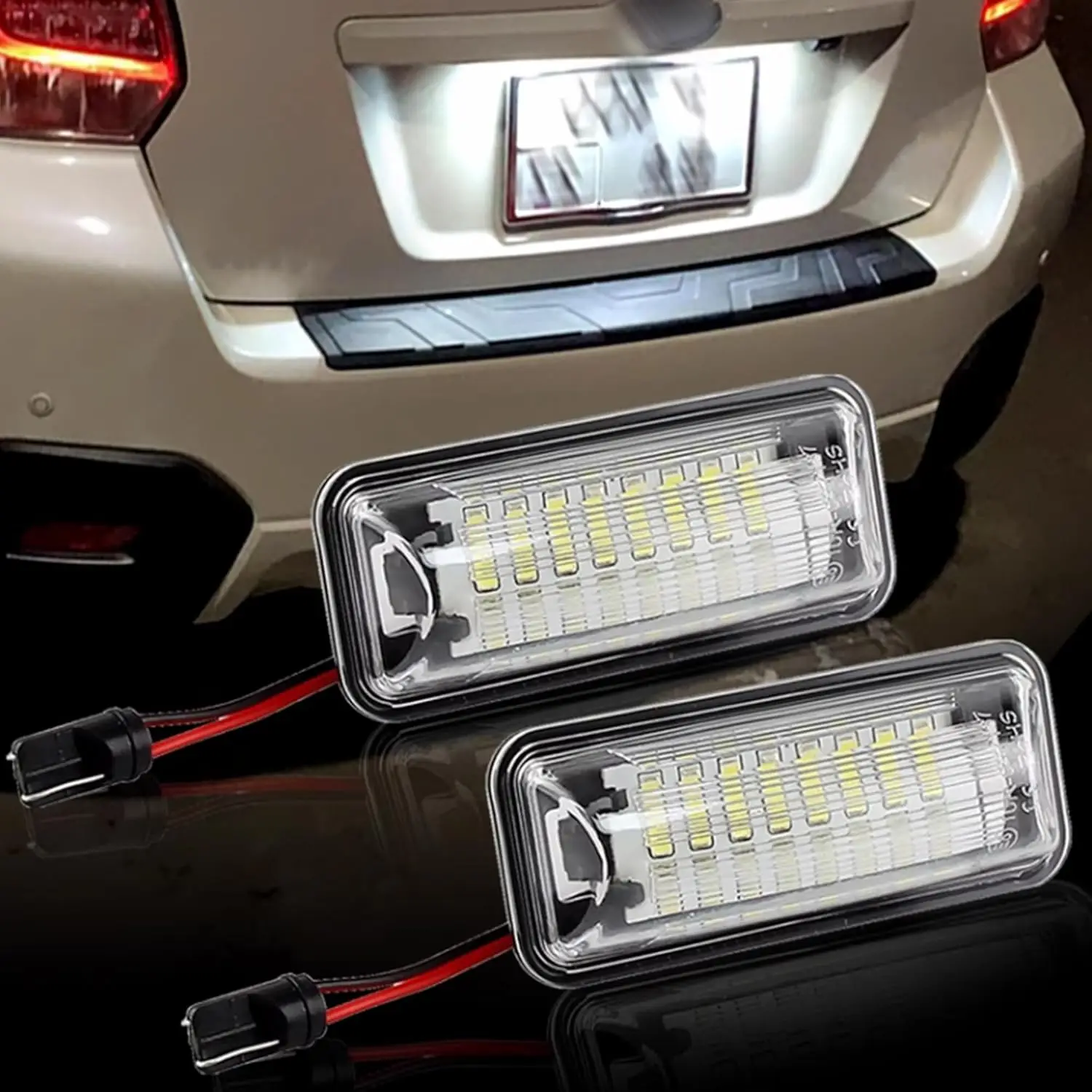 

for Subaru BRZ Scion FR-S Impreza WRX STi Legacy Crosstrek Toyota 86 LED License Plate Lamp Assembly 18SMD Xenon White LED Light
