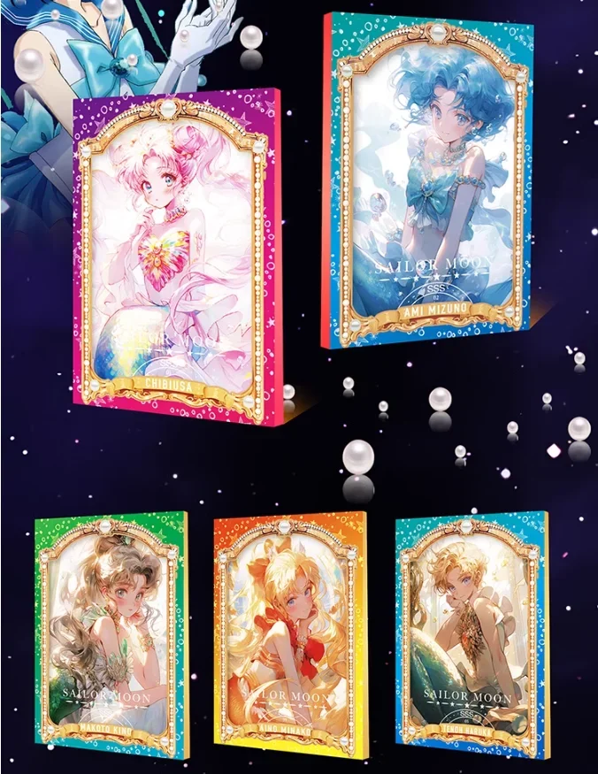 MOONCARD VOL.2 Sailor Moon Cards Anime Collection Cards Mistery Box Gry planszowe Halloween Zabawki Prezenty urodzinowe dla chłopców i dziewczynek