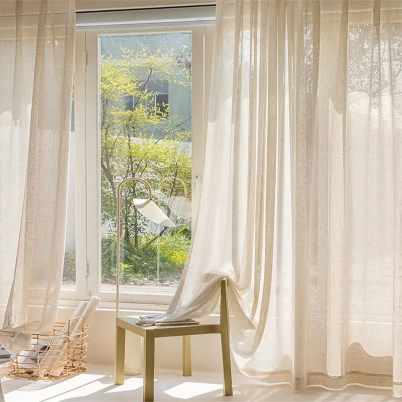 Extra High 350cm/400cm Height Sheer Curtains for Bedroom Light Filtering Custom Size S Wave Tulle Curtians