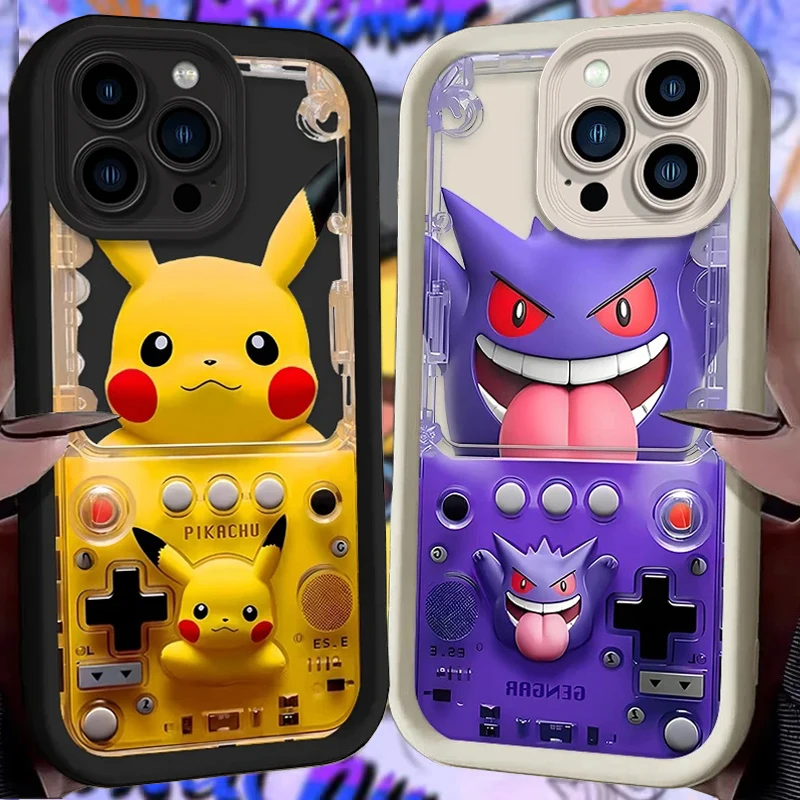 P-Pokemon P-Pikachu Gengar Game For iPhone 16 15 14 13 12 11 Pro Max XS Max 7 8 Plus Phone Case Shockproof Soft Silicone Cover