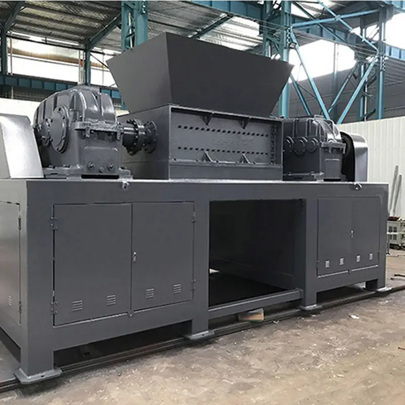 Double Shaft Heavy Duty Metal Shredder for Home Waste Processing High Productivity Aluminum & Frozen Plate Large Bone Crusher
