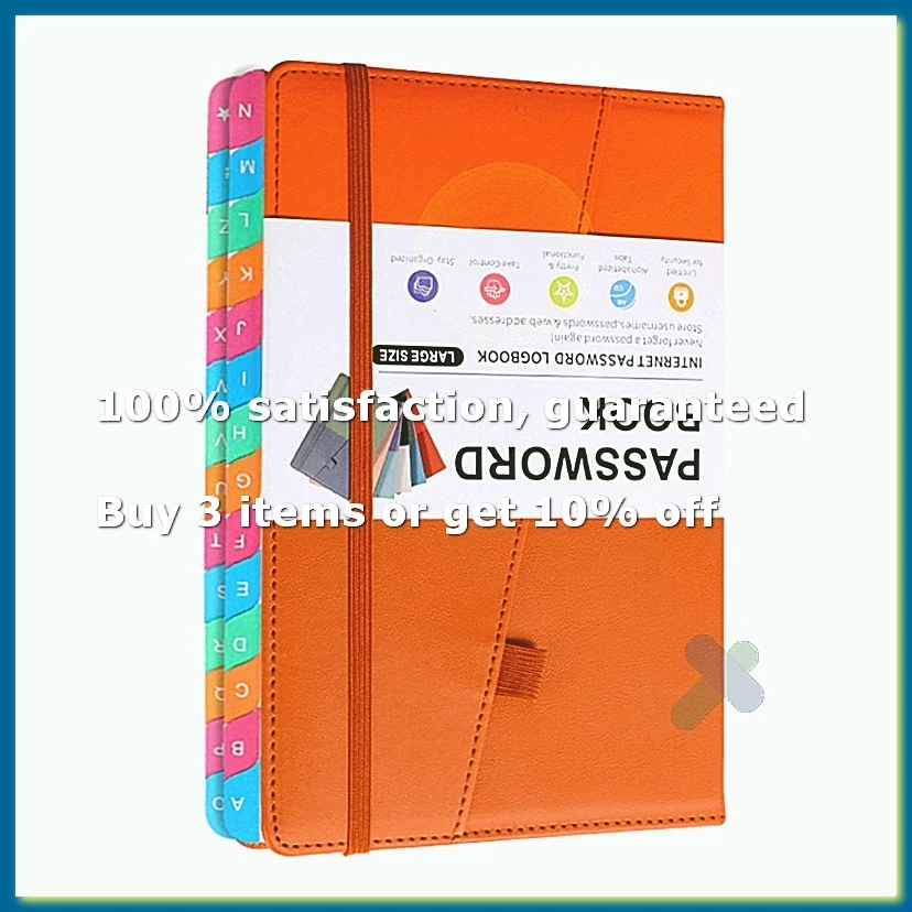 Password Keeper Book with Colorful Alphabetical Tabs and Two Bookmarks, for Seniors 8.4X5.9Inch, Internet Address A