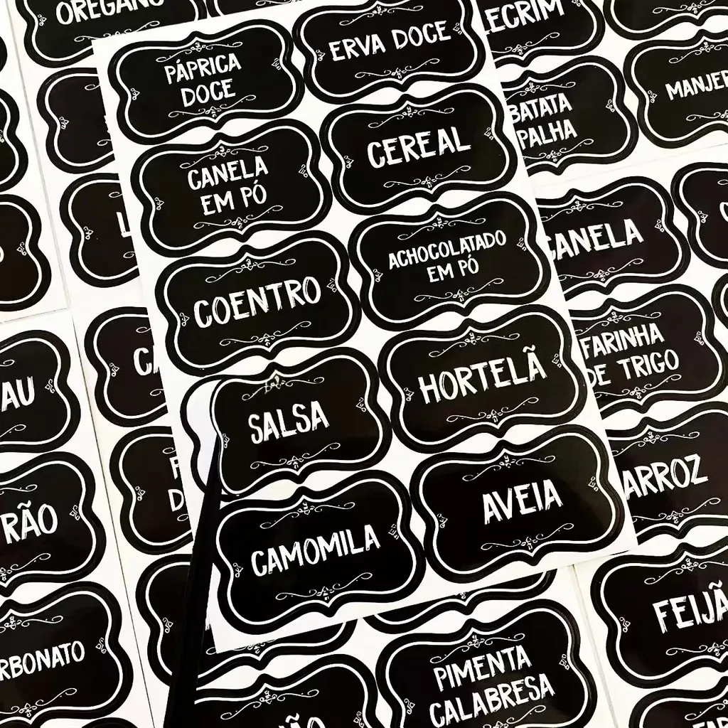 Premium Kitchen Herb Sticker Pack - 50 Customizable Pantry Tags with Measurement Guides Giajar Sticker Store
