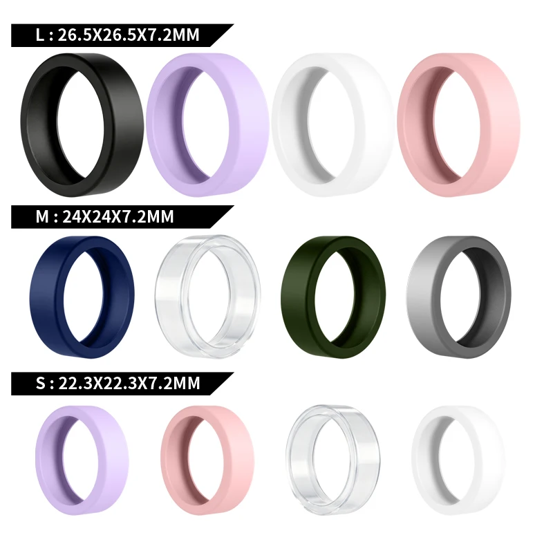 Silicone Case for Oura Ring 5 0.4mm Thick Shockproof Drop Protection Anti Dust Signal Friendly Precision Fit Washable