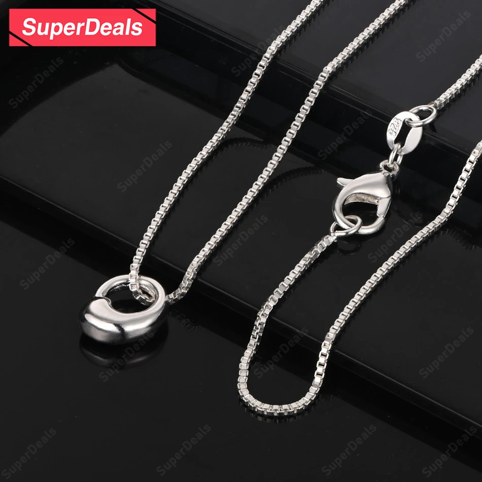 SuperDeals 925 فضة القلب Waterdrop هندسية الصليب قلادة قلادة سيدة الموضة مجوهرات الزفاف هدية عيد ميلاد