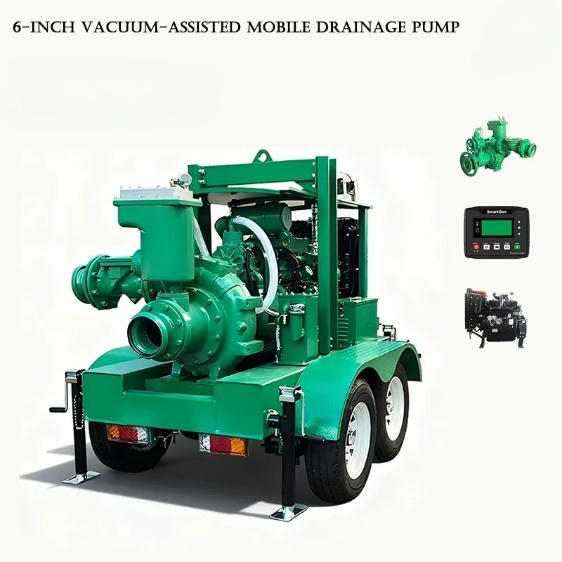 Large flow agricultural irrigation mobile diesel pump agricultural pump centrifugal dewatering pump