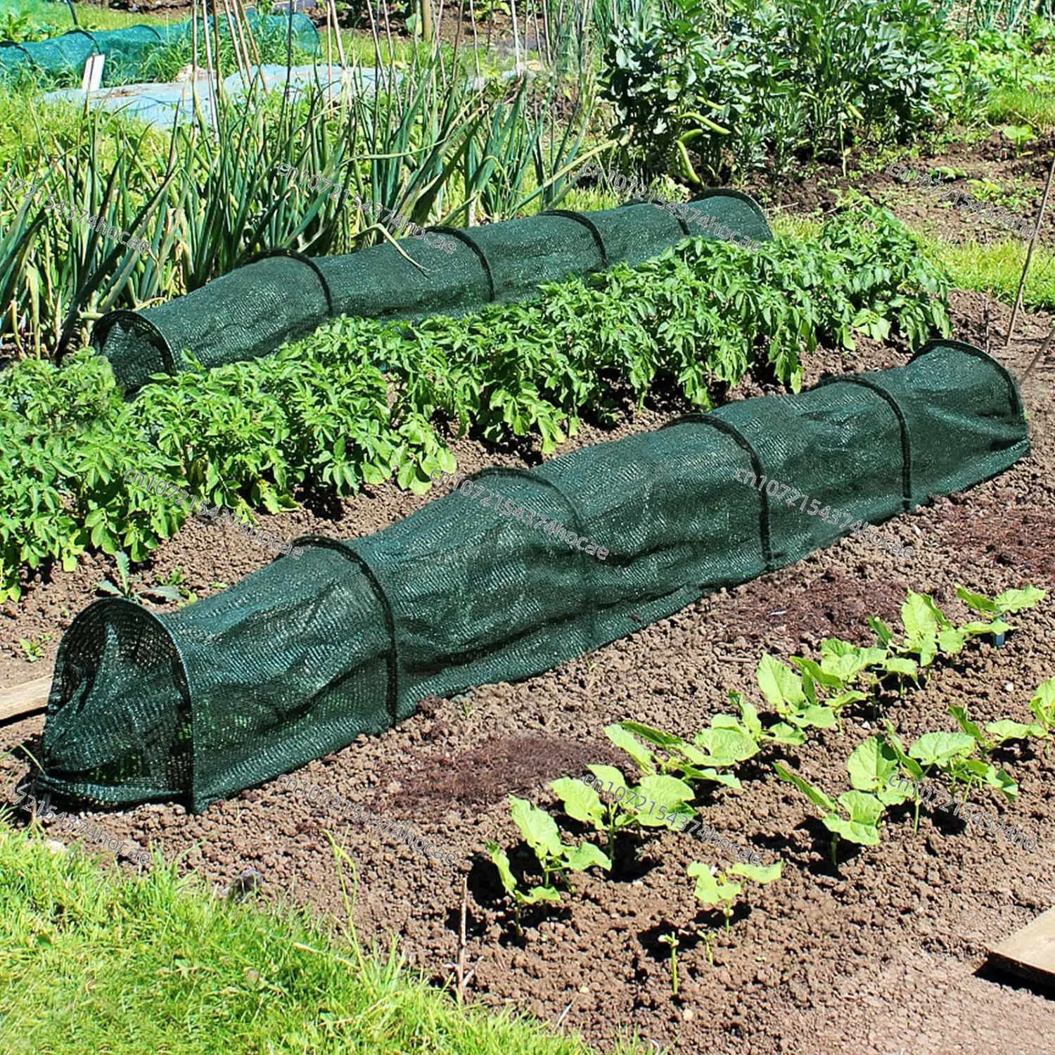 2-In-1 Portable Greenhouse Sun Screen Long Quick Release Garden Tunnel Sun Screen Cover