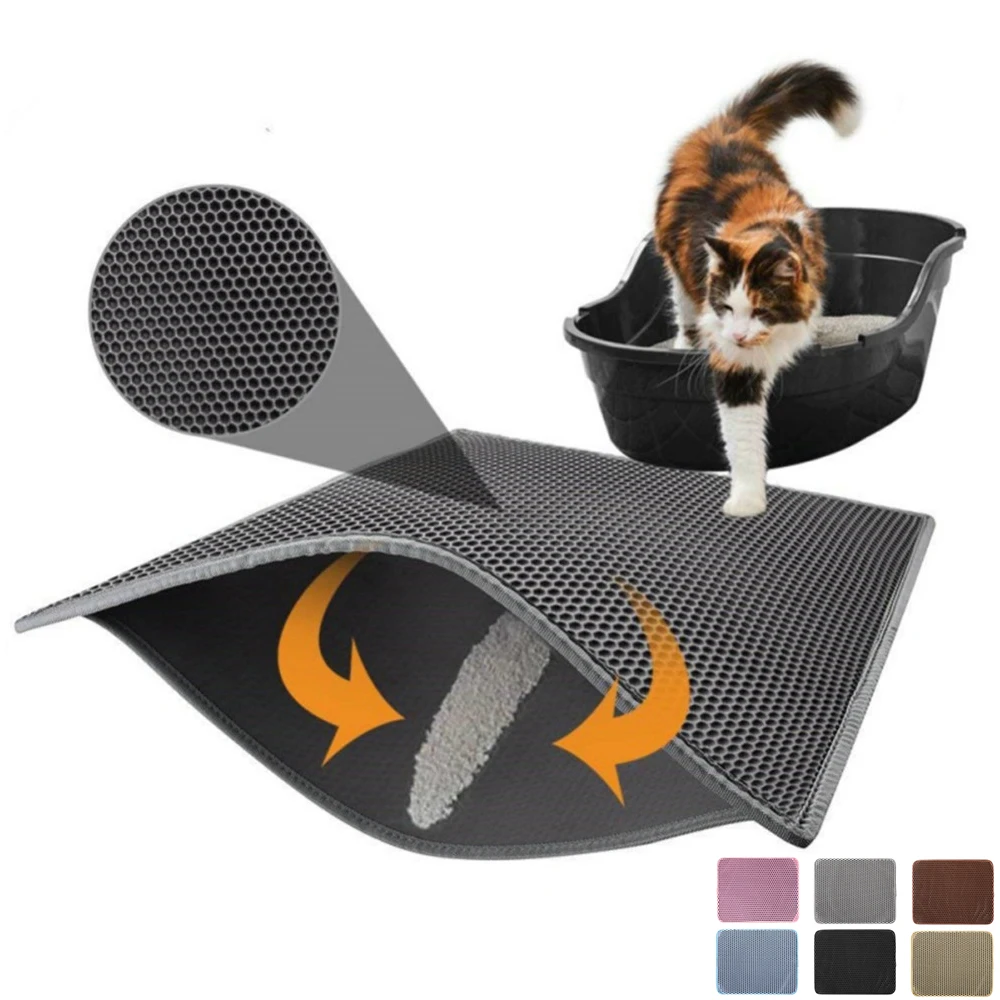 Envío gratis Camilla impermeable para gato doméstico,  gatos accesorios cama de doble capa, trampera de mascota de EVA, tapete con caja, productos