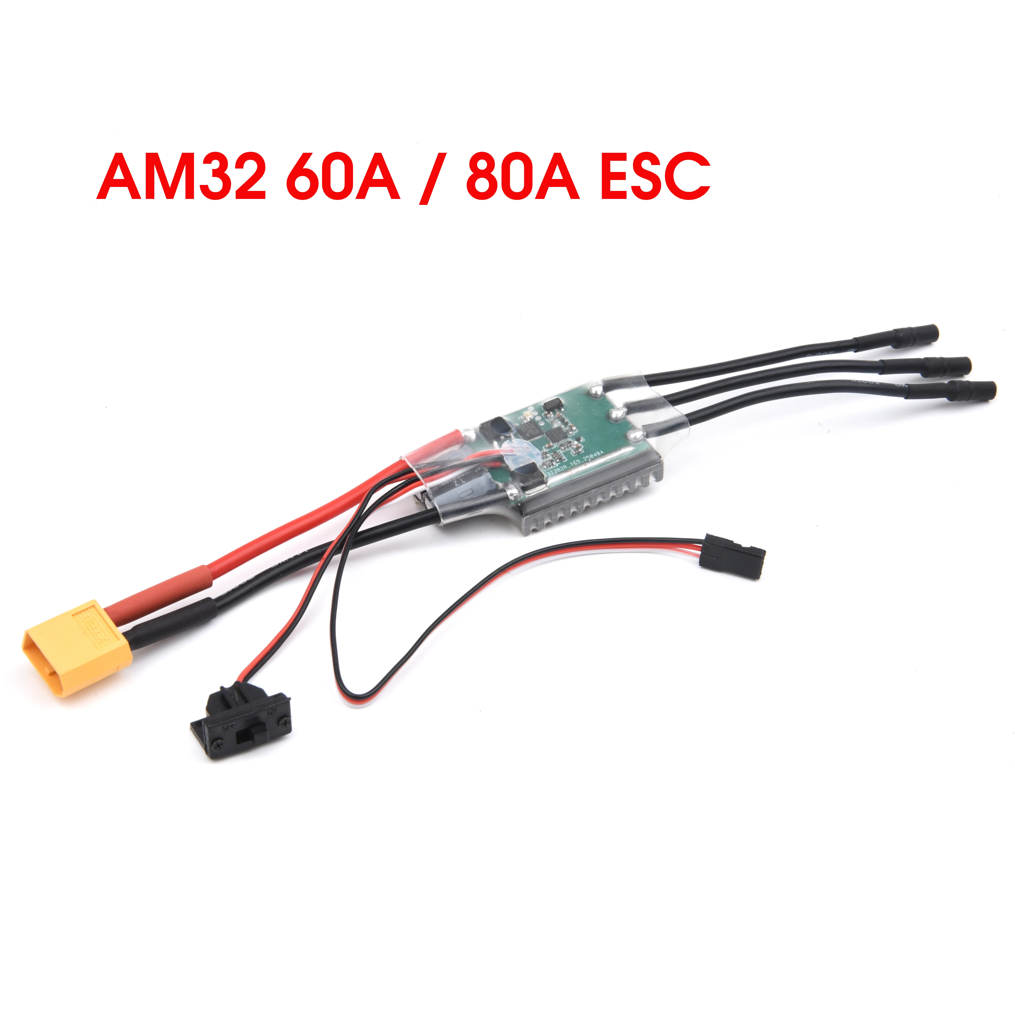 AM32 60A 2~4S / 80A 2~6S Brushless ESC Programming Upgrade Connector for 1/8 RC Crawler Car Axial Traxxas SCX10 TRX4 TRX6