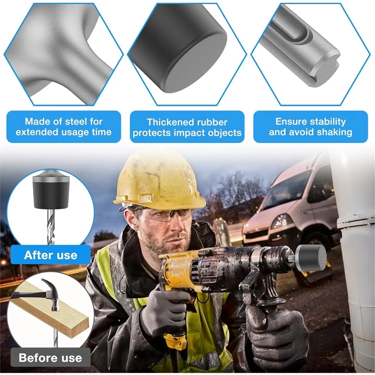 Budget-Friendly-Radiator Tool - for Sewage Discharging Flushing, Table Edge Sealing and Tile Laying, Electric Hammer Compatible
