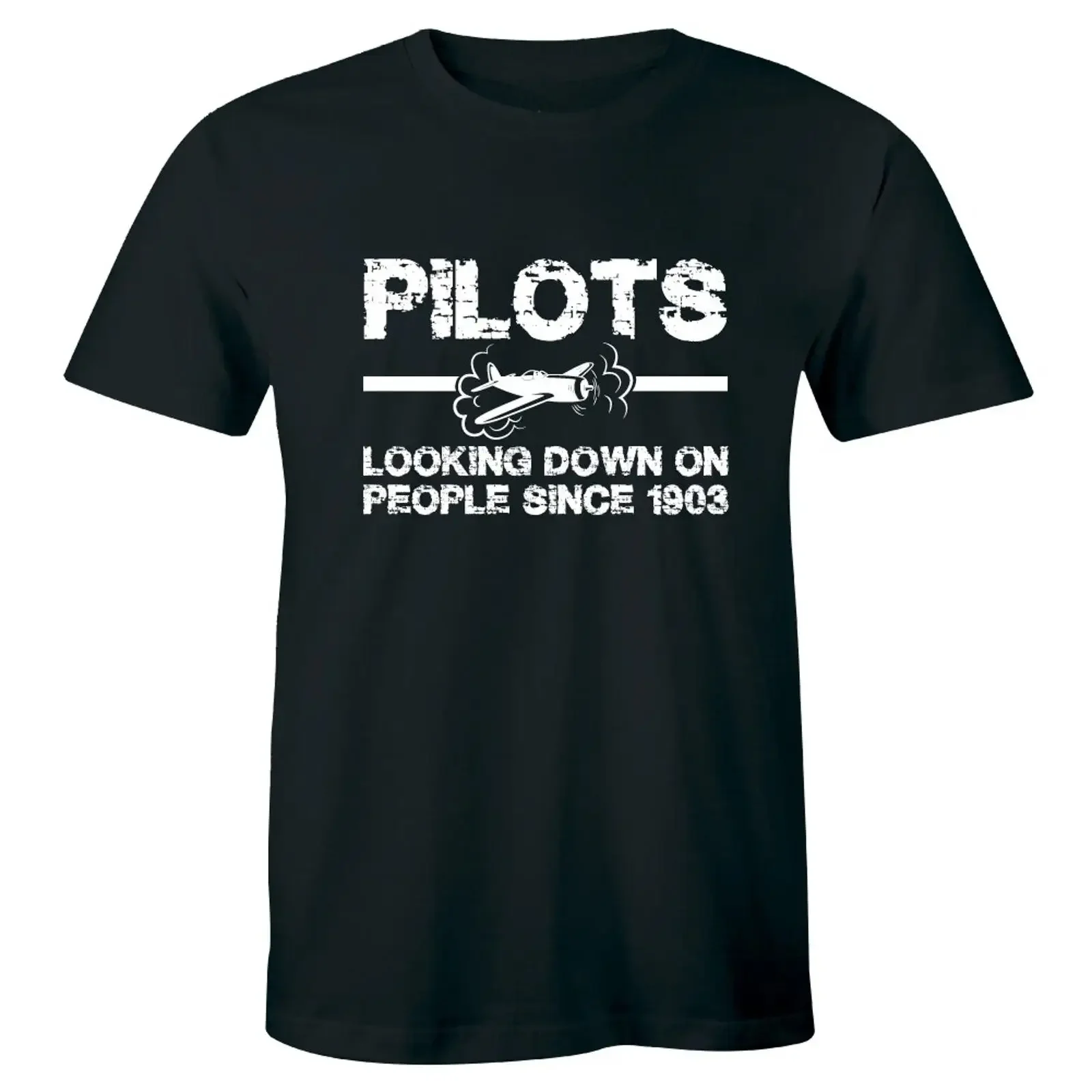 For Pilot T shirt Pilots Looking Down On People Since 1903 Funny vintage Washed Versatile streetwear Breathable graphic