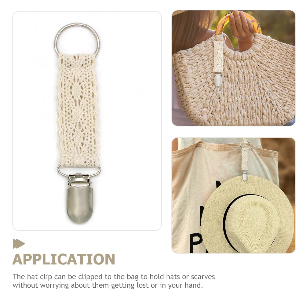 

2Pcs Hat Clip Shawl Clip Durable Portable Travel Accessory for Hats Scarves Sweaters Cardigans Easy to Use Long Lasting Gift