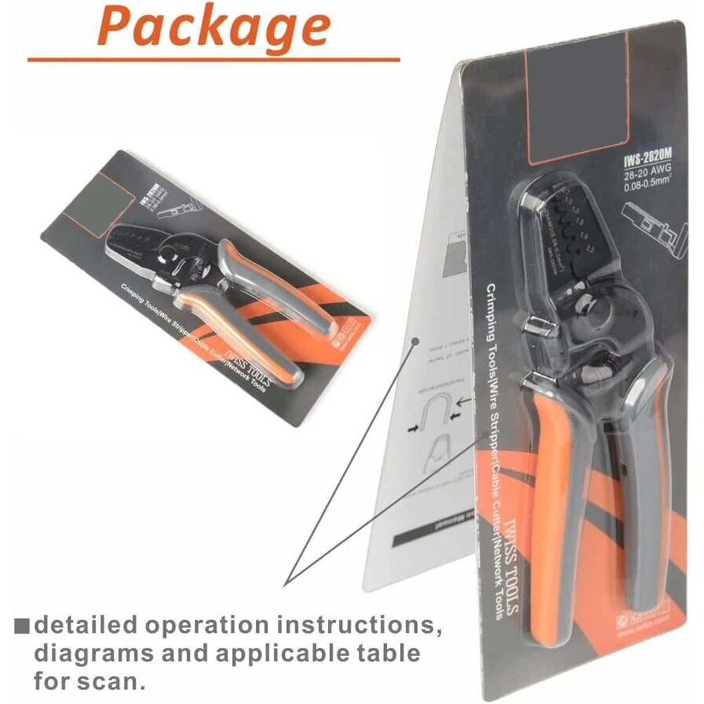 IWS 2820M Crimping Tool for Miniature Terminals Suitable for Various Applications Including RC and 3D Printing