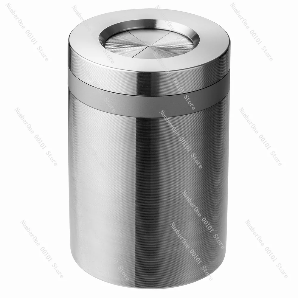 

304 stainless steel rotating light luxury frosted ashtray, rotating stress-relief gift, business gift