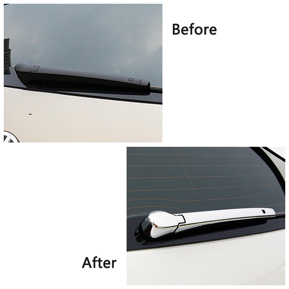 For Volkswagen VW Tiguan MK2 2017-2019 Chrome Side Mirror Rear Window Wiper Fog Light Cover Car Exterior Trim Protector Sticker