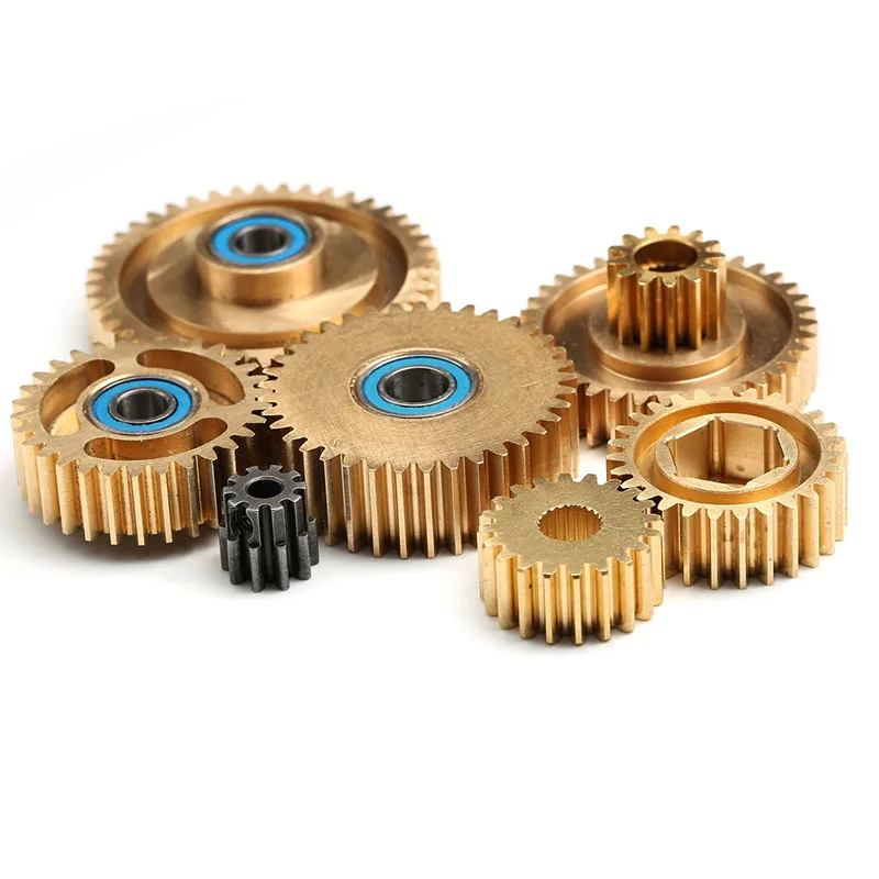 Jeu d'engrenages de boîte de vitesses en laiton, 7 pièces, pour camion Tamiya RC 1/14 SCANIA 770S R620 VOLVO 3363 1851 MAN Car