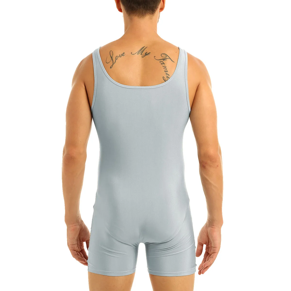 Male Stretchy One Piece Ballet Gymnastics Leotard Bodysuit Jumpsuit Men Sport Gym Biketard Unitard Undershirt Swimwear