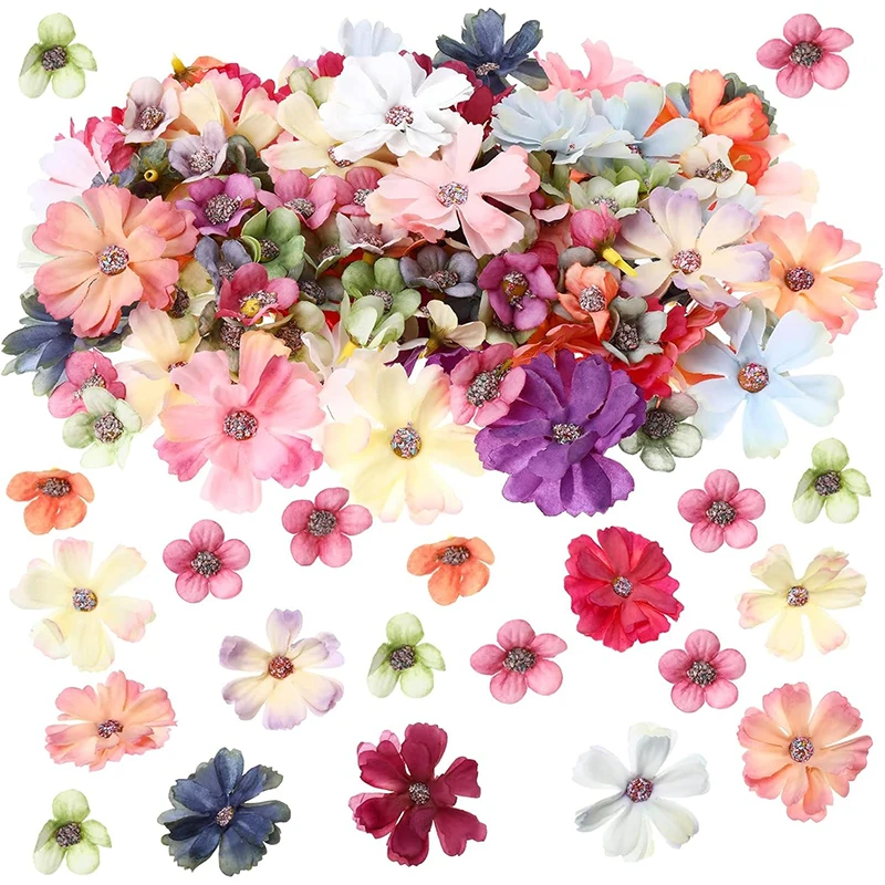 

12/24/36Pcs Mini Silk Artificial Flower Daisy Cherry Blossom Floral Decoration DIY Garland Accessories Wedding Home Decoration