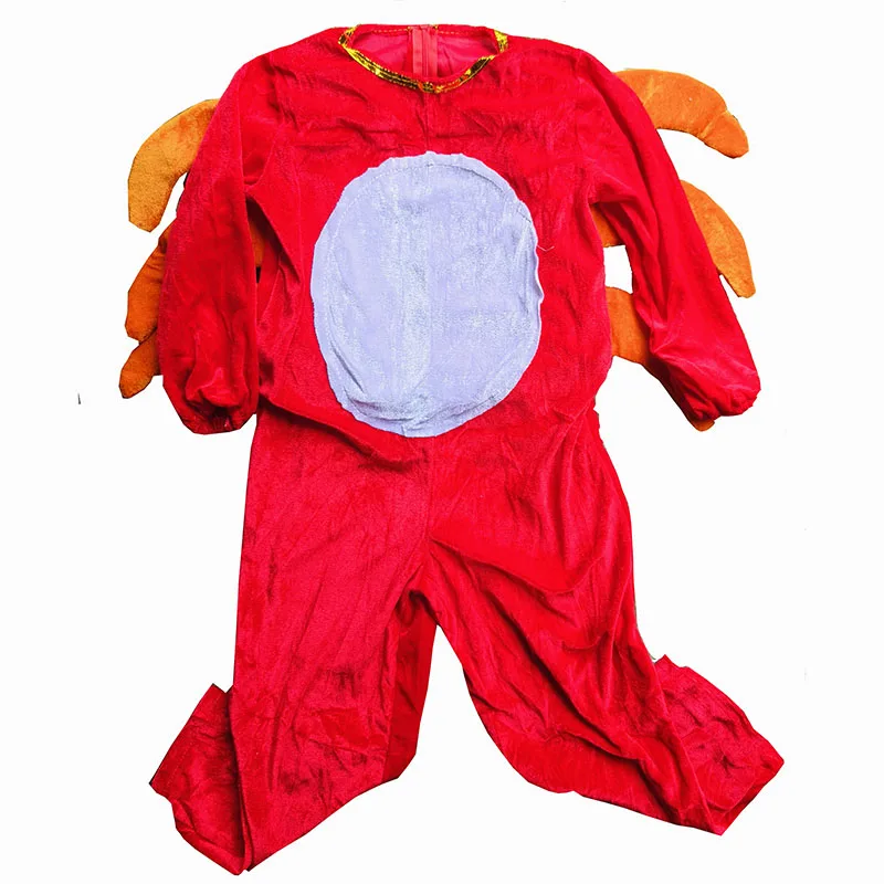 Cartoon Crab Lobster Costume para crianças, Cosplay Vestuário, Macacão, Chapéu, Sapatos, Halloween Party, Crianças, Meninos, Meninas