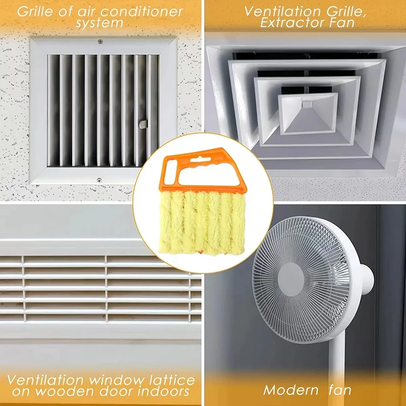 Vent Blinds Cleaner Cloth Brush Auto Air Conditioner Microfiber Air Conditioner Duster Electric Fan Cleaner Washable Tool