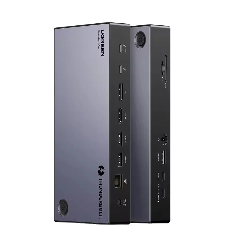 Revodok Max 313 UGREEN Deck 13 in 1 40Gbps Docking Station Triple 4K 60Hz Single 8K Display PD 2.5GbE SD/TF Charging for Laptop