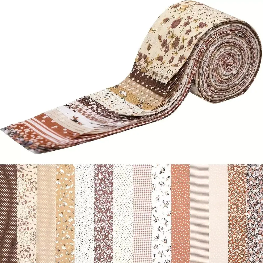 

Высококачественные хлопковые полоски ткани Jelly Roll - 40 полосок 2,5 x 39,4 дюйма для квилтинга, шитья и рукоделия - Ассорти принтов